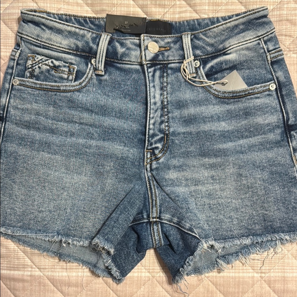 Denim High-Waisted Shorts